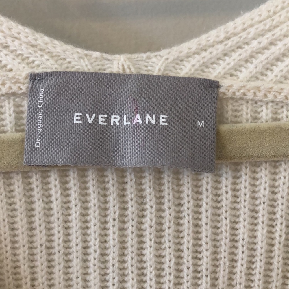Everlane ivory cashmere sweater size medium - Picture 2 of 6